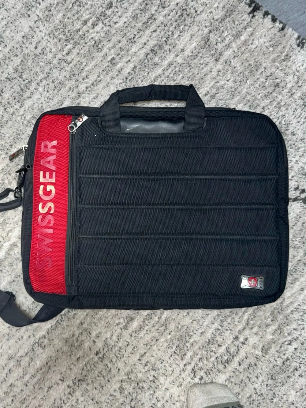 SwissGear Black Laptop Bag Messenger Briefcase Shoulder Bag Computer Case Red